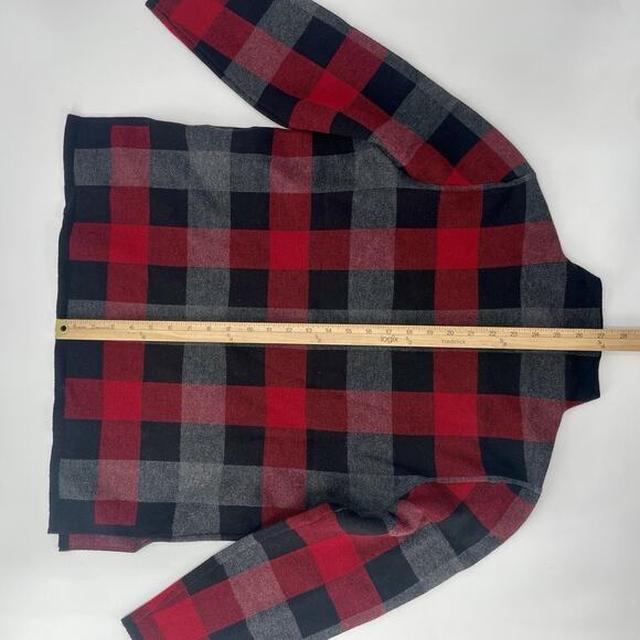 NWT Anne Klein Long Sleeve Red Sweater Womens Medium Plaid Pullover $99 MSRP - Picture 5 of 8